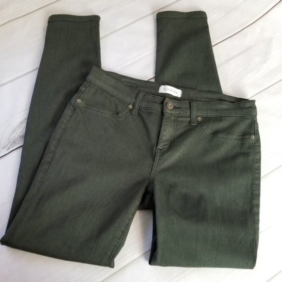 Lila Ryan Mid-rise Skinny Louise Jeans Olive NWT - Picture 3 of 4
